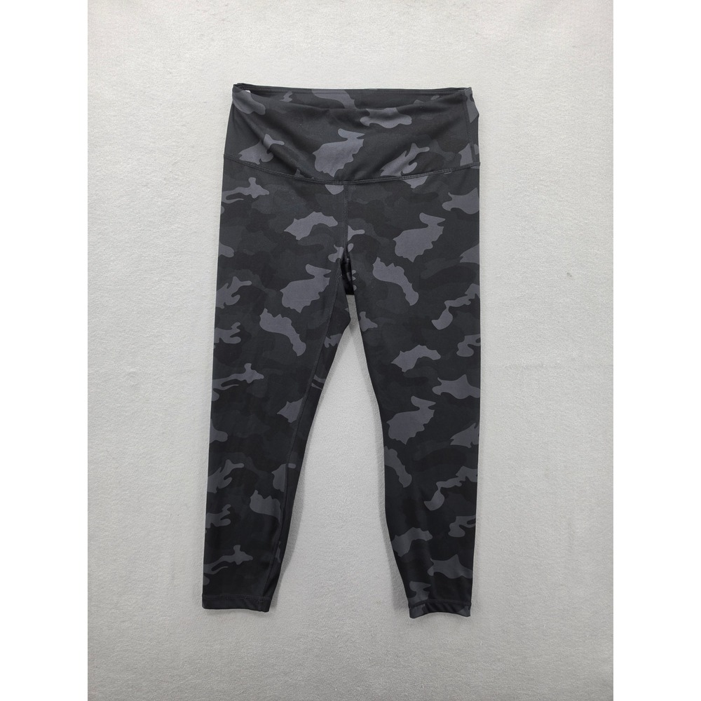 Yogalicious Lux Camo Leggings XL High Waisted Black Camouflage Yoga Pants